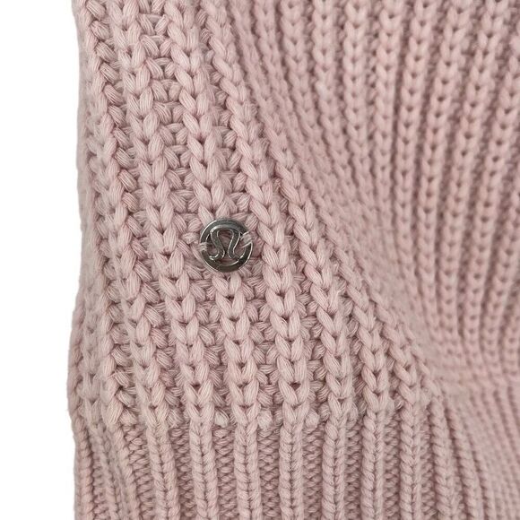 Lululemon Bring The Cozy Turtleneck Chunky Sweater Misty Pink Women 6 Cozy Thick - Picture 3 of 9